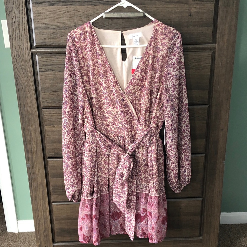 Floral Pink Midi Dress